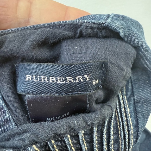 Baby kid Set top short sleeved + pants denim jean 3/6 months Burberry blue - Picture 3 of 5